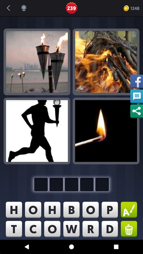 4 pics 1 word 5 letters answers.